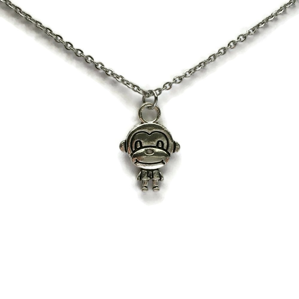 Moneky Handmade Necklace Tibetan Silver Charm Stainless Steel chain 4for$20 - Picture 1 of 4